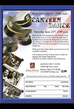 USO Canteen Dance Flyer